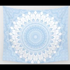 Baby blue mandala tapestry
